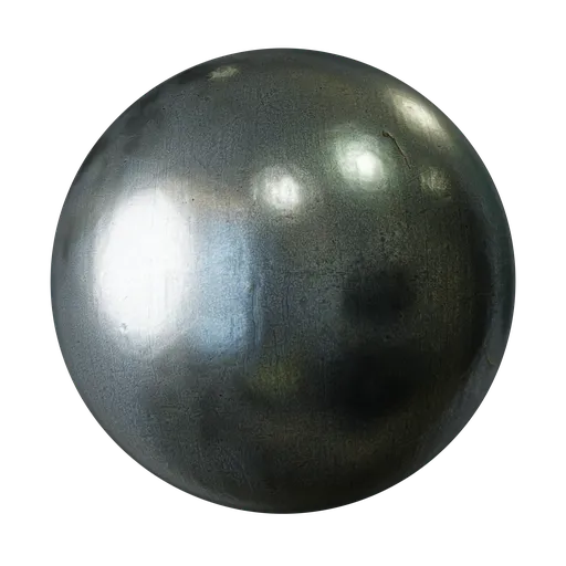 High-resolution aged galvanized steel PBR texture for 3D rendering and modeling.