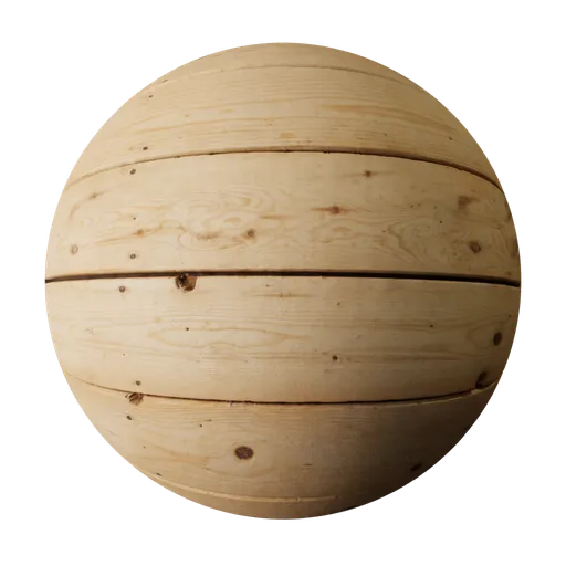 High-resolution wooden floor texture with detailed knots for PBR material in Blender 3D and compatible applications.