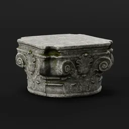 Pillar Column Top Grey