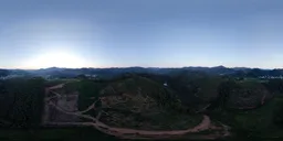 The clear sky at sunset