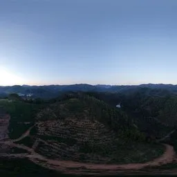 The clear sky at sunset