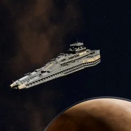 Sci Fi Spaceship Dreadnought