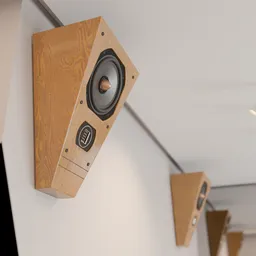 On-wall hi-fi speaker beige wood