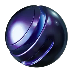 High-gloss purple car paint PBR material for use in Blender and other 3D applications, reflecting a realistic metallic sheen.