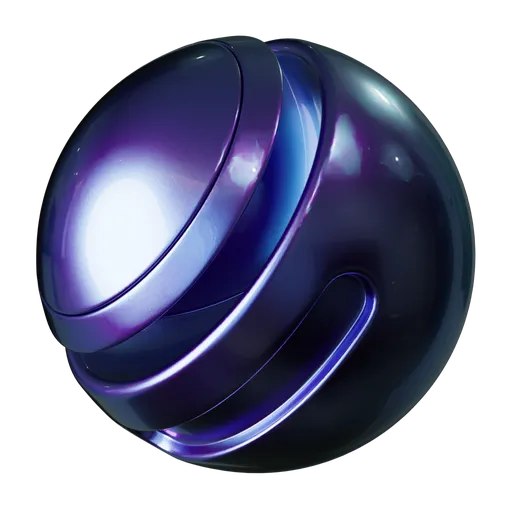 High-gloss purple car paint PBR material for use in Blender and other 3D applications, reflecting a realistic metallic sheen.