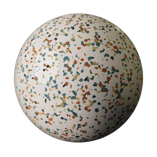 High-quality PBR Tan Terrazzo Tile texture for Blender 3D artists, seamless and ideal for architectural visualization.