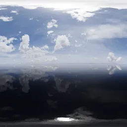 Cloudy Sunny Sky Landscape