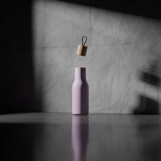 Minimal Matte Bottle with Animated Cap