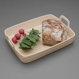 Rustic Bread Tray Food Decor