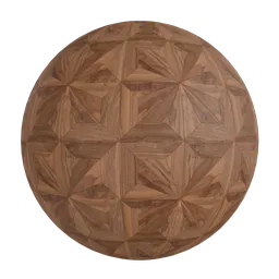Geometric wood parquet