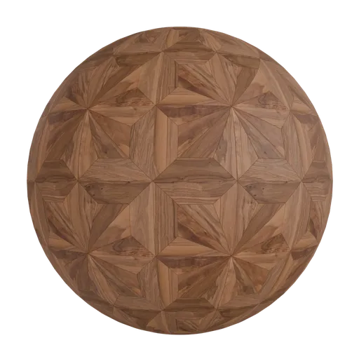 Geometric wood parquet