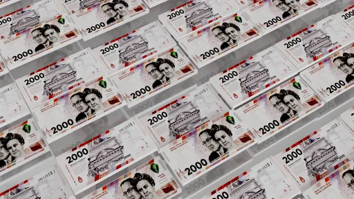 Detailed 3D model scene of Argentine currency notes, ideal for Blender 3D templates.