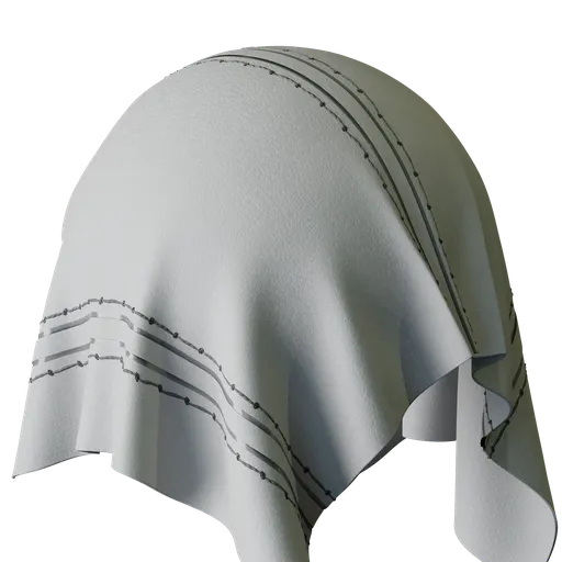 Pale Gray Goat Leather Triple Stitch
