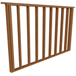 Realistic 3D wood joist wall model, optimized for Blender and other 3D software, with detailed textures.