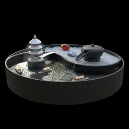 Minimal Zen Garden w Small Fluid Sim