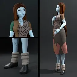 Sally Character (Rigged)
