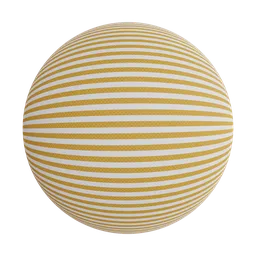 High-resolution striped fabric PBR texture for 3D rendering, suitable for Blender and other 3D applications.