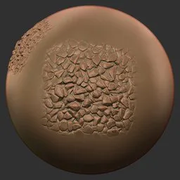 Gravel Brush Jagged Gravel Cluster