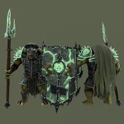 Heavy Armored Orc Warrior - Game Ready