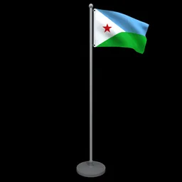 Animated Flag of Djibouti