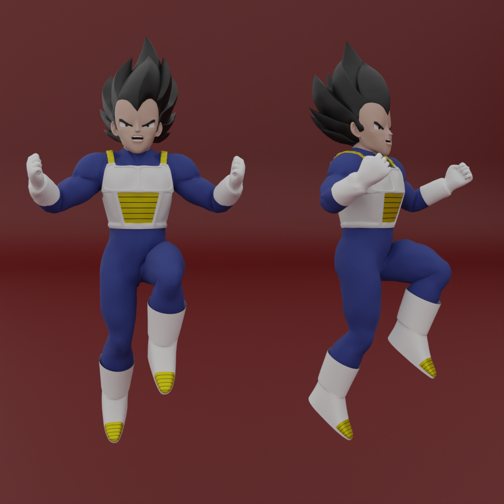 Vegeta (rigged) | Fantasy Hero / Heroines models | Blendkit