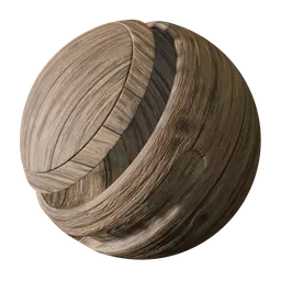 High-quality aged wood plank PBR texture with detailed knots and moss, suitable for Blender 3D rendering.