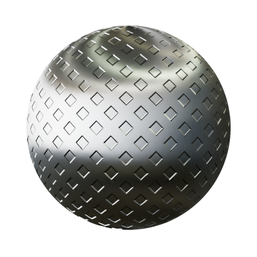 Anti-slip plate - square | FREE metal materials | BlenderKit