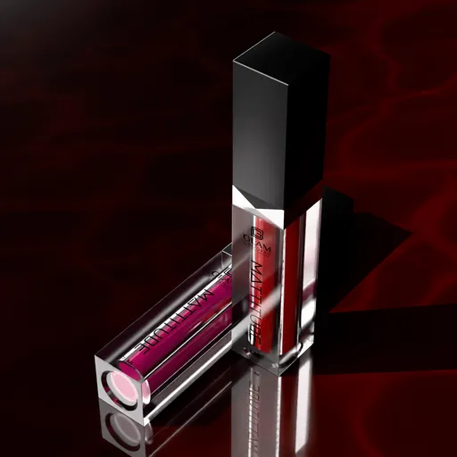 Liquid Lipstick Red Theme Mockup