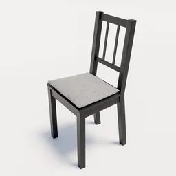 "Black chair with grey pillow 3D model for Blender 3D – highly upvoted and detailed with accurate ultra-realistic faces. This regular chair model is perfect for creating modern and balanced interior scenes. Also suitable for cinema 4D and 3D printing."