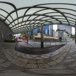 Overpass during cloudy day