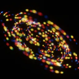 Cosmic Nebula Spiral Bokeh Particles