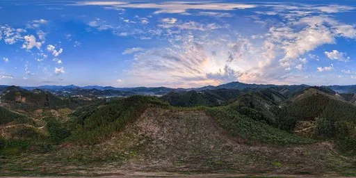 Hillside at sunset