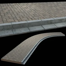 Realistic shapeable Street Floor