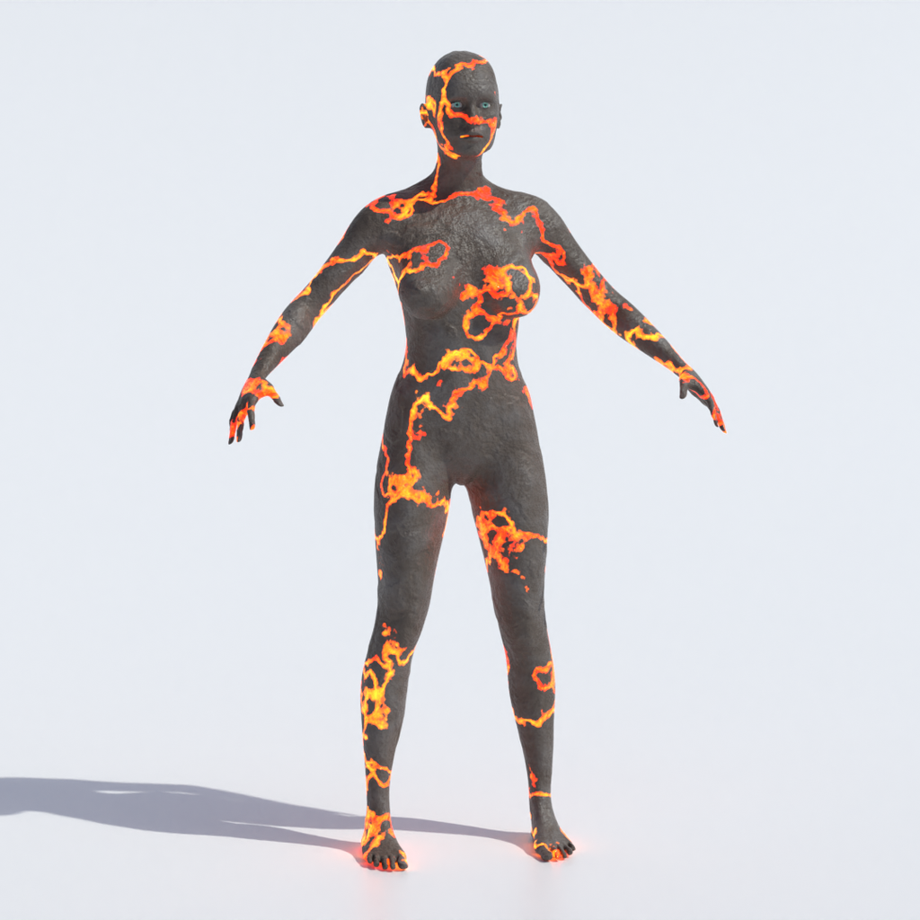 BlenderKit | Download The FREE Lava Woman Model