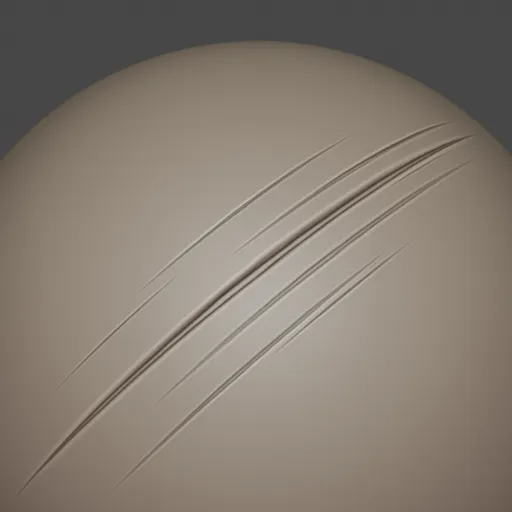 Deep straight scratches brush
