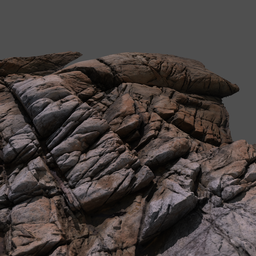 Highly detailed 3D scanned rocks texture for Blender modeling, perfect for virtual landscapes.