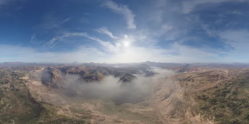 Hazy Aerial Landscape Sunny