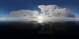 Realistic Cloudy Evening Sky Hazy