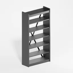 Low Poly Industrial Storage Shelf