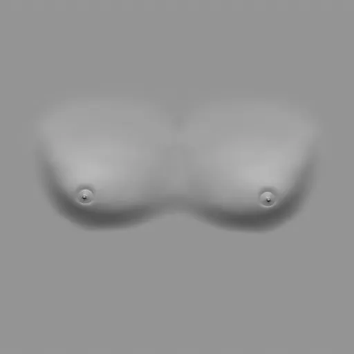 3D male muscle sculpting brush imprint for Blender, ER_Muscle brush 19, creates realistic muscle shapes on models.