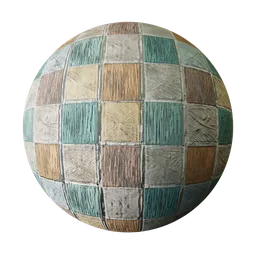 Hand-Painted Multicolor Tiles