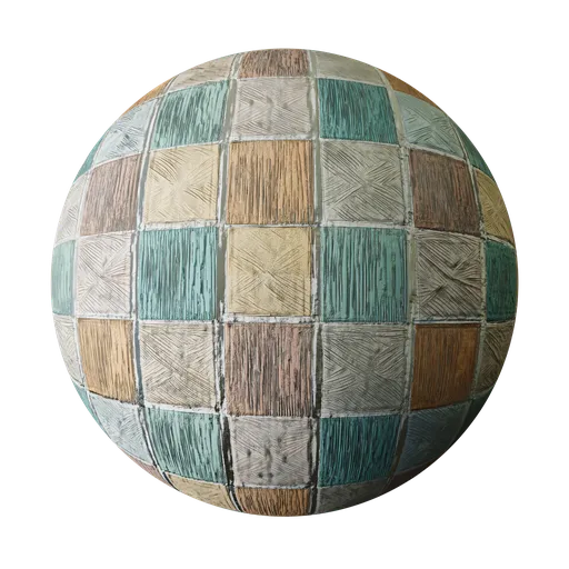 Hand-Painted Multicolor Tiles