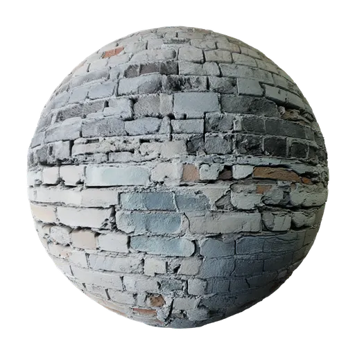 Damaged brick wall