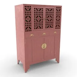 Antique Ming Scroll Cabinet