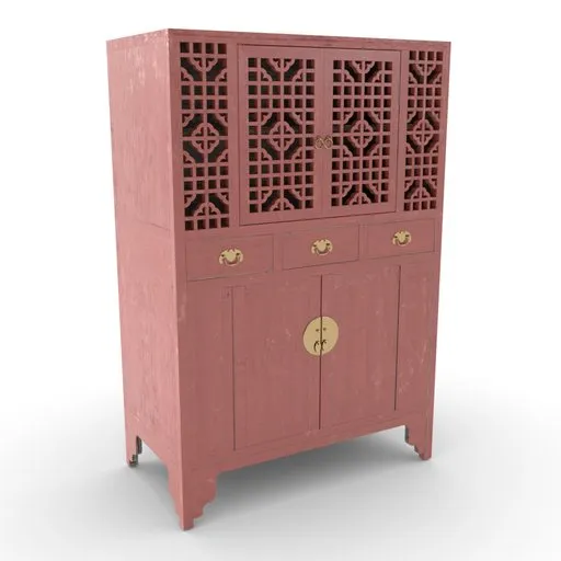Antique Ming Scroll Cabinet