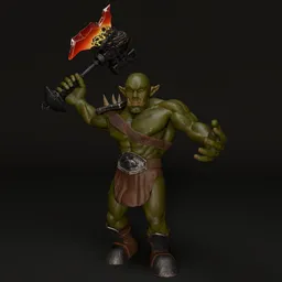 Orc Warrior Low poly