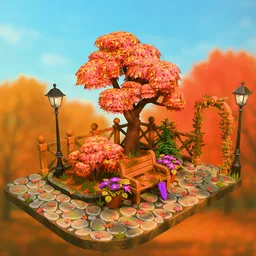 Stylized Autumn Park