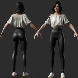 Modern Fashion Female Character