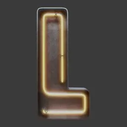 Neon Letter L