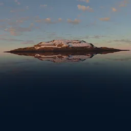 Rocky Island Terrain with Snow V2